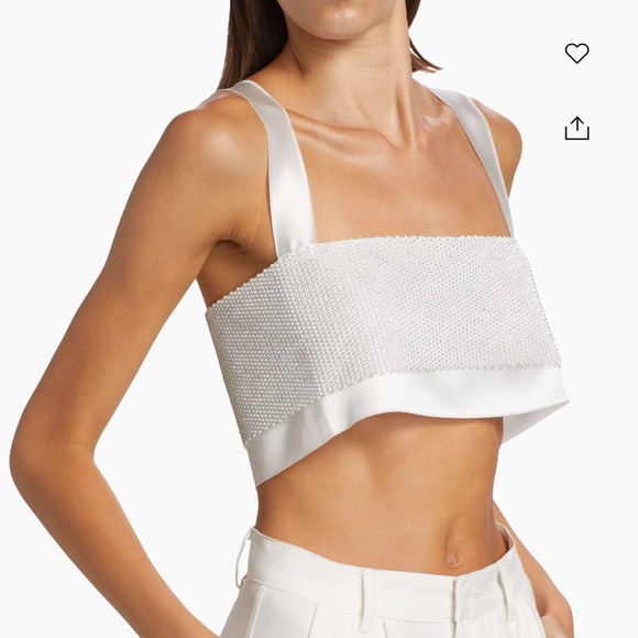 Nonchalant Label. Capri Sequin Crop Top. Size M - Picture 7 of 9